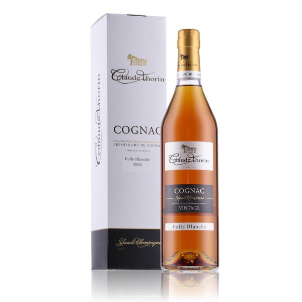 Claude Thorin Cognac Grande Champagne Vintage Folle Blanche 40% Vol. 0,7l in Geschenkbox