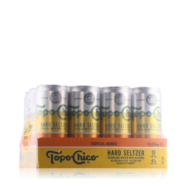 Topo Chico Hard Seltzer Tropical Mango Dose 4,1% Vol. 12x0,33l