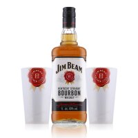Jim Beam Kentucky Straight Bourbon Whiskey 1l im Set mit...