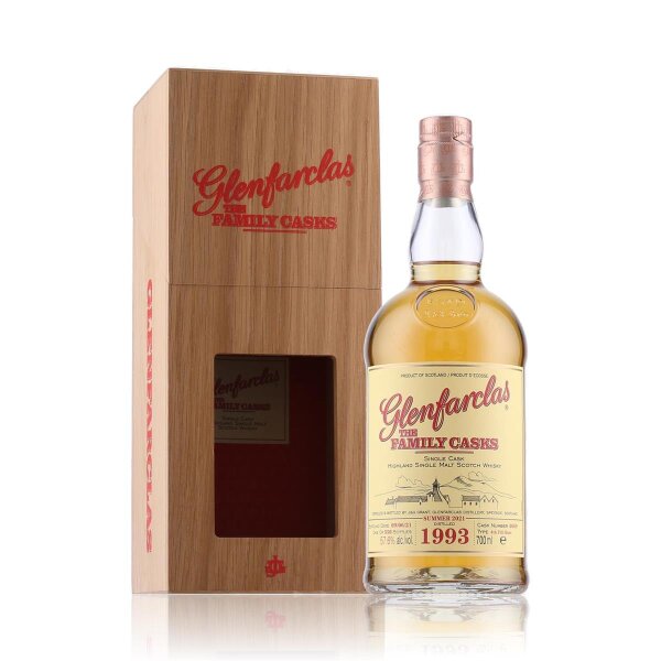 Glenfarclas The Family Casks 1993/2021 Whisky 57,6% Vol. 0,7l in Geschenkbox aus Holz