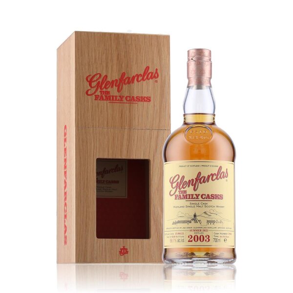 Glenfarclas The Family Casks 2003/2021 Whisky 58,1% Vol. 0,7l in Geschenkbox aus Holz