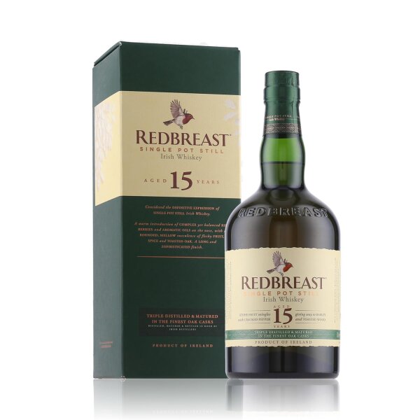 Redbreast 15 Years Irish Whiskey 46% Vol. 0,7l in Geschenkbox