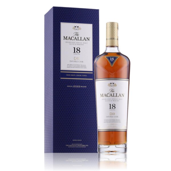 The Macallan 18 Years Double Cask Whisky 2022 43% Vol. 0,7l in Geschenkbox