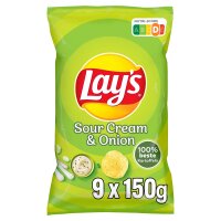 Lays Sour Cream & Onion 9x150g