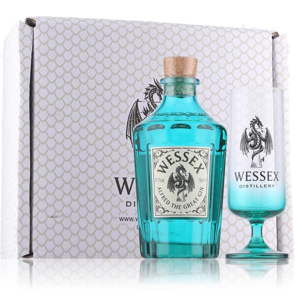 Wessex Alfred The Great Gin 41,3% Vol. 0,7l in Geschenkbox mit Glas
