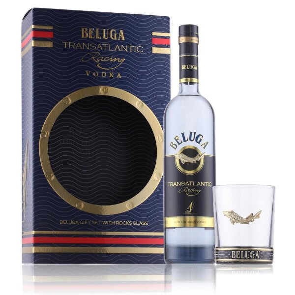 Beluga Transatlantic Racing Vodka 0,7l in Geschenkbox mit Glas