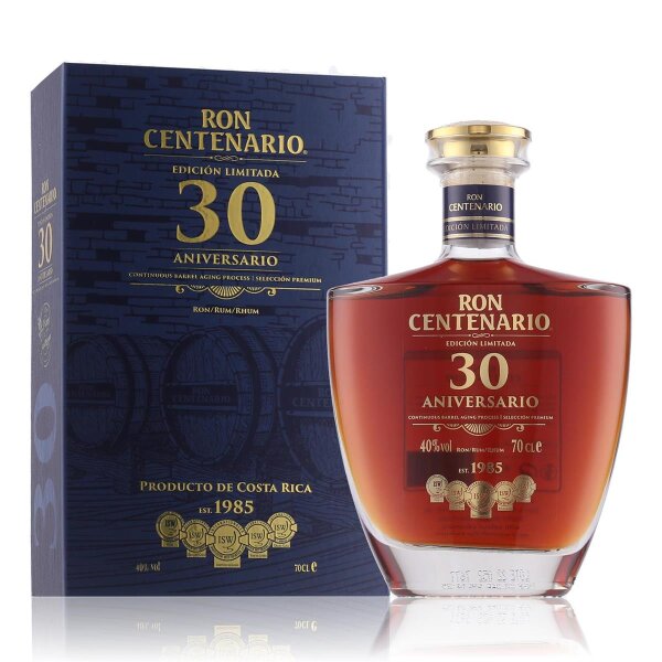 Ron Centenario 30 Years Aniversario 40% Vol. 0,7l in Geschenkbox