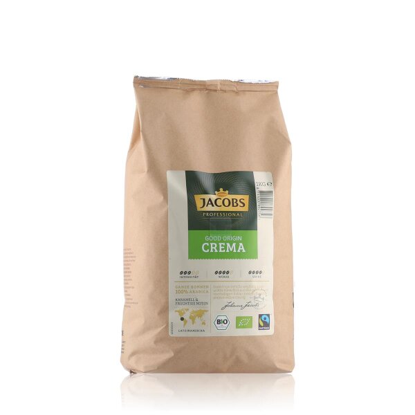 Jacobs Crema Good Origin Bio Kaffee ganze Bohnen 1kg