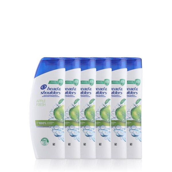 Head & Shoulders Apple Fresh Anti-Schuppen-Shampoo 6x300ml im Spar-Set
