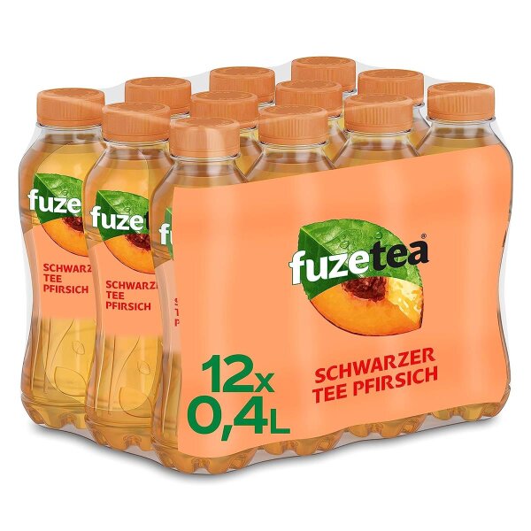 Fuze Tea Schwarzer Tee Pfirsich 12x0,4l