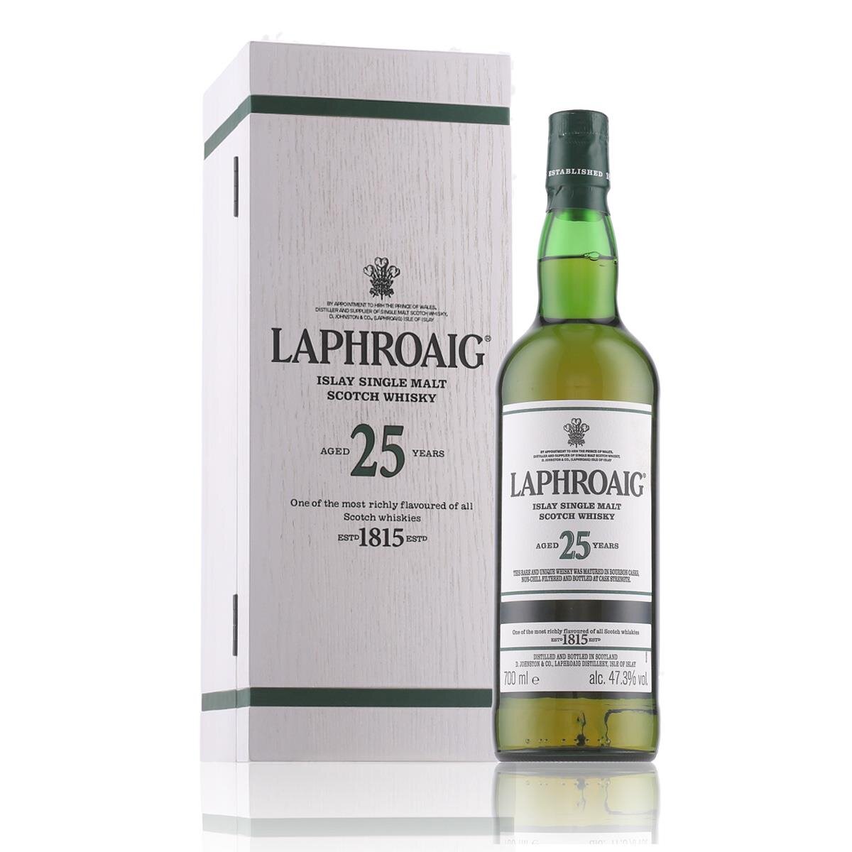 Holz, 47,3% Vol. 25 Laphroaig Years 44 in Geschenkbox Whisky 0,7l aus