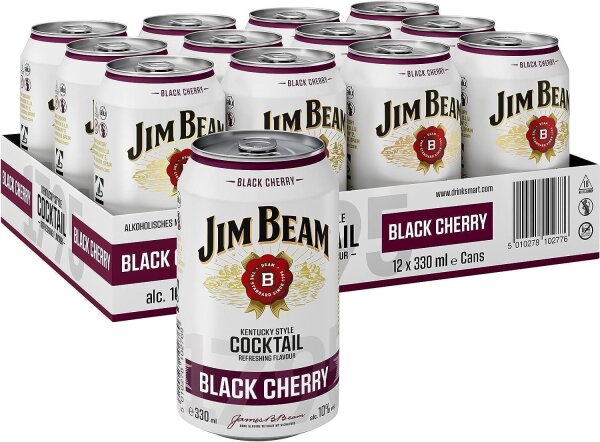 Jim Beam Black Cherry Dose 10% Vol. 12x0,33l