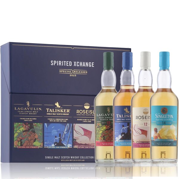 Spirited Xchange Special Releases Tasting Set 2023 56,5% Vol., 59,7% Vol., 55% Vol., 56,4% Vol. 4x0,2l in Geschenkbox