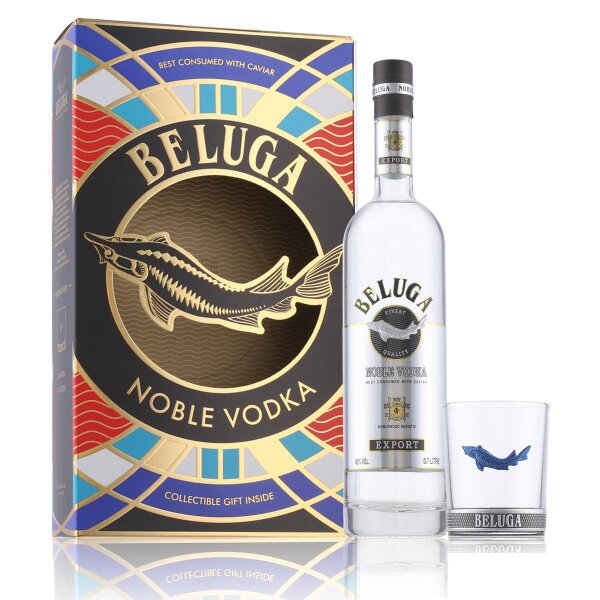 Beluga Noble Vodka 0,7l in Geschenkbox mit Glas