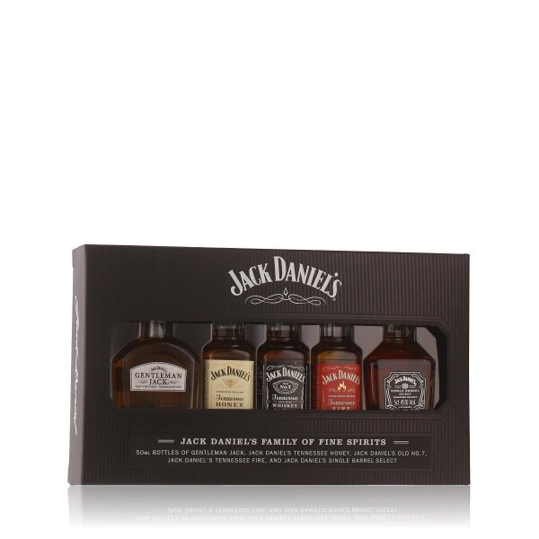 Jack Daniels Tasting Set "Classic Design" 35% Vol., 40% Vol., 45% Vol. 5x0,05l in Geschenkbox