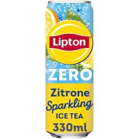 Lipton Zero Zitrone Sparkling Ice Tea Dose 0,33l