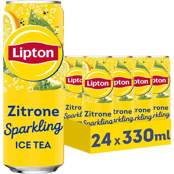 Lipton Zitrone Sparkling Ice Tea Dose 24x0,33l