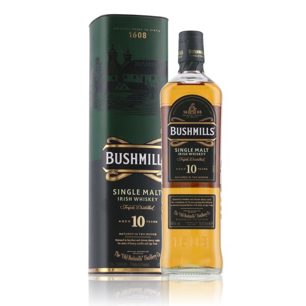 Bushmills 10 Years Irish Whiskey 40% Vol. 0,7l in Geschenkbox