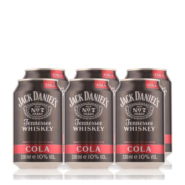 Jack Daniels Old No. 7 Tennessee Whiskey & Cola Dose "Design bis 2023" 10% Vol. 6x0,33l