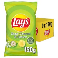 Lays Sour Cream & Onion 9x150g Preishit MHD 12.05.24