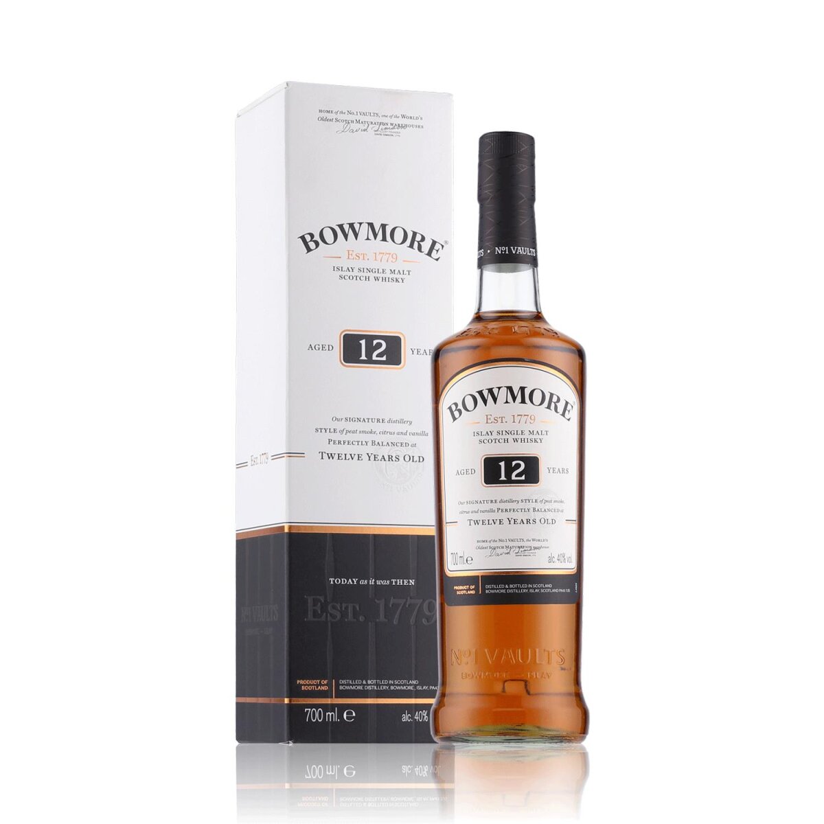 0,7l Bowmore Whisky Geschenkbox in Years Vol. 40% 12