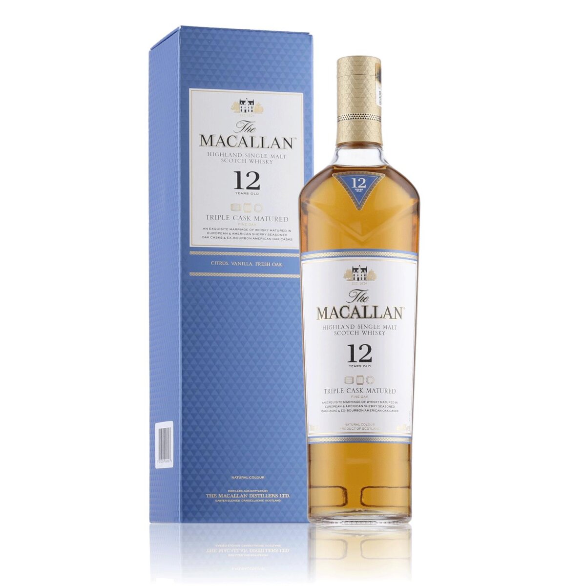 Triple The Macallan Cask 12 Years 40% in Vol. Geschenkbox Whisky 0,7l