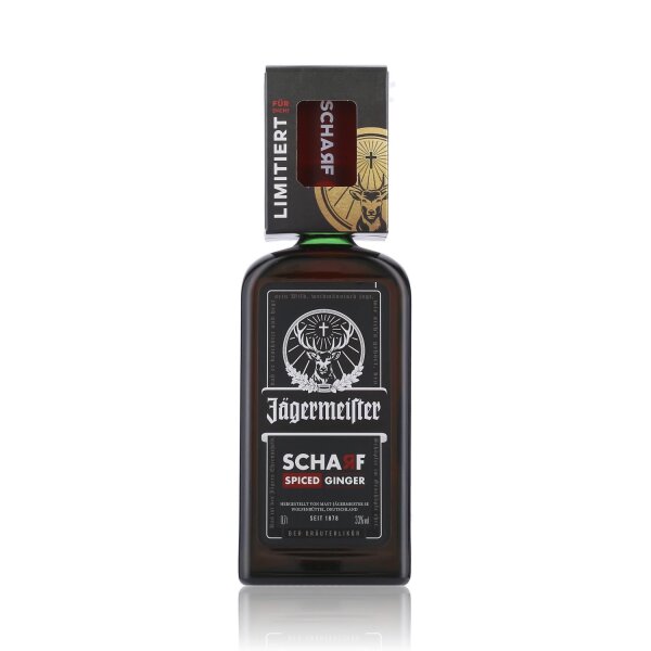 Jägermeister Scharf 33% Vol. 0,7l mit Shotglas